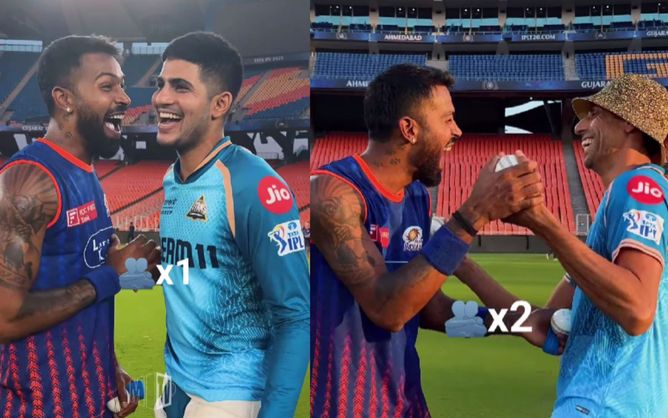 Hardik Pandya meets and hugs his former Gujarat Titans teammates ahead of GT vs MI IPL 2025 match [Watch]