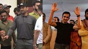 MS Dhoni and Gautam Gambhir pose together at Rishabh Pant’s sister's wedding [In Picture]