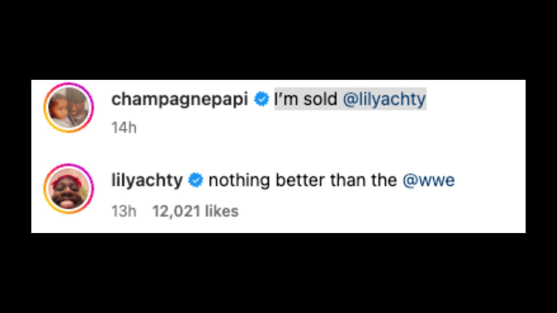 Lil Yachty reacts to Drake&#039;s message on Instagram. [Image credit: Screenshot of Drake&#039;s Instagram]