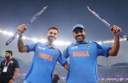Anushka Sharma hugs Rohit Sharma to congratulate him after India win the 2025 Champions Trophy [Watch]