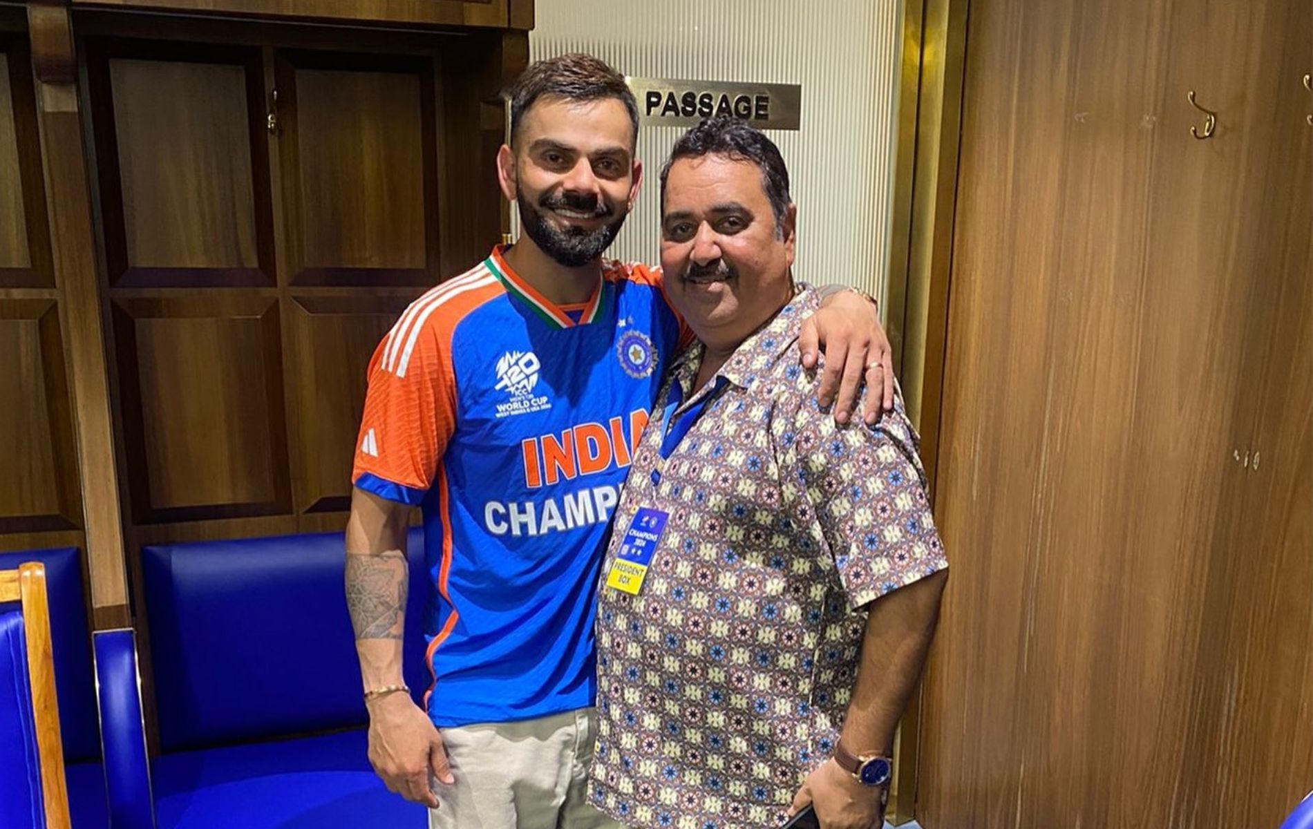 Virat Kohli (left) with his childhood coach Rajkumar Sharma. (Pic: Instagram/rajkumarcricket).