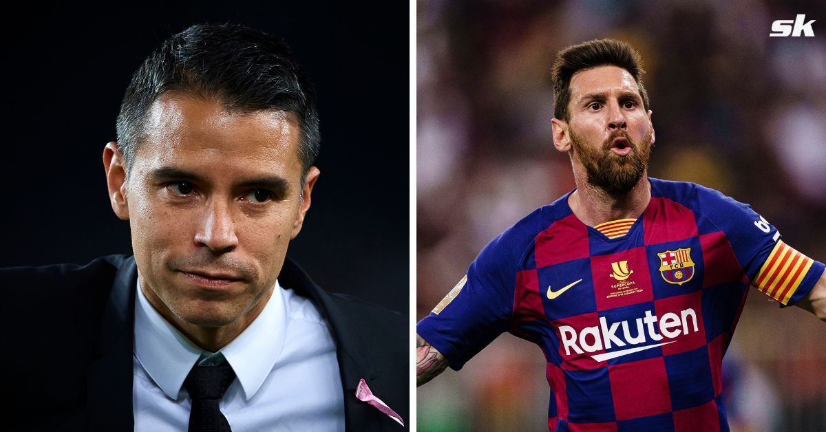 L to R: Javier Saviola and Lionel Messi (both images via Getty)