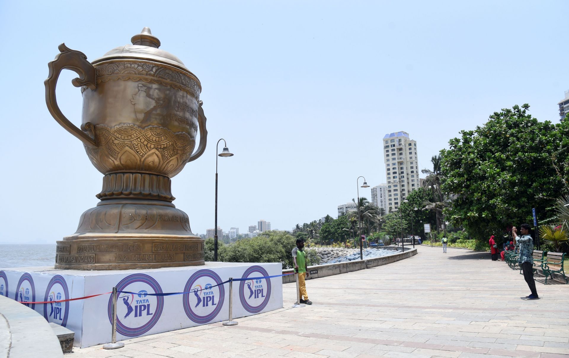 IPL Trophy Installed At Bandstand In Mumbai - Source: Getty