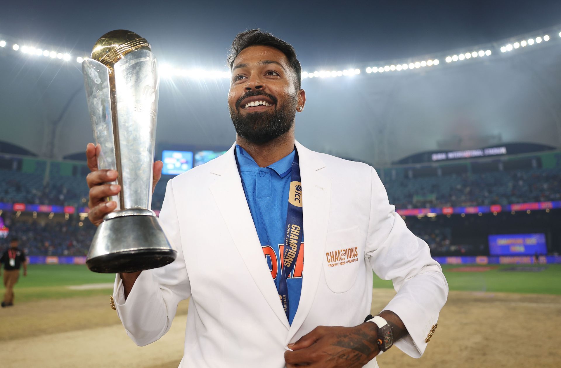 Hardik Pandya won a second consecutive ICC title with the 2025 Champions Trophy triumph [Credit: Getty]