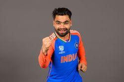 Rinku Singh poses with 3 trophies after joining KKR camp for IPL 2025 [In Pictures]