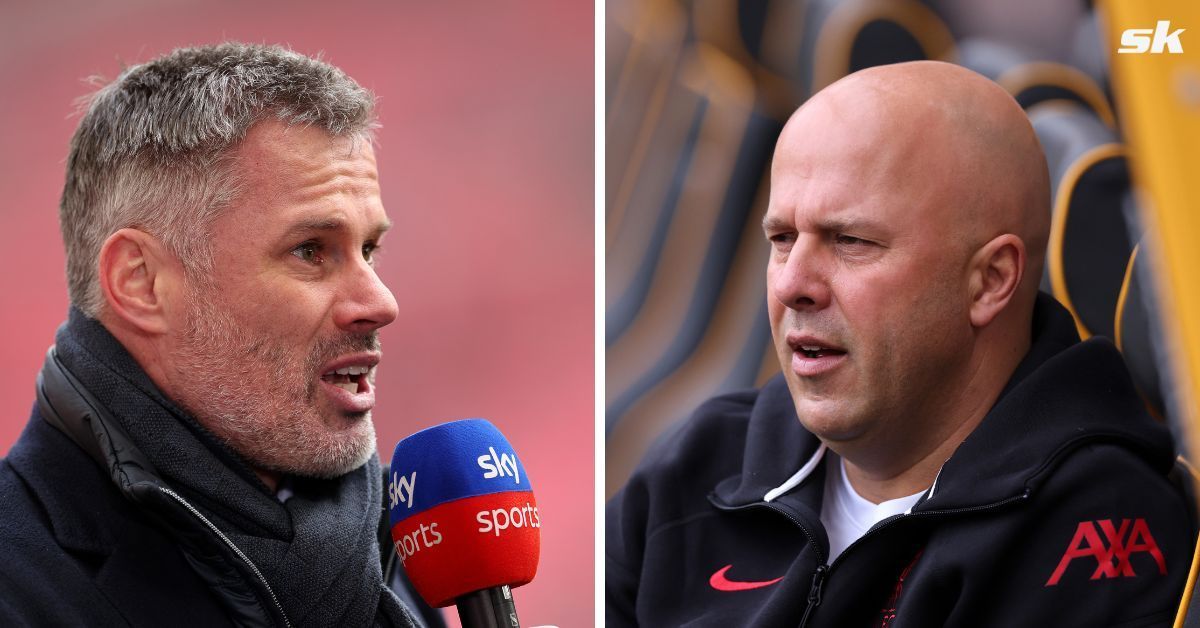 L to R: Jamie Carragher and Arne Slot (All images sourced from Getty)