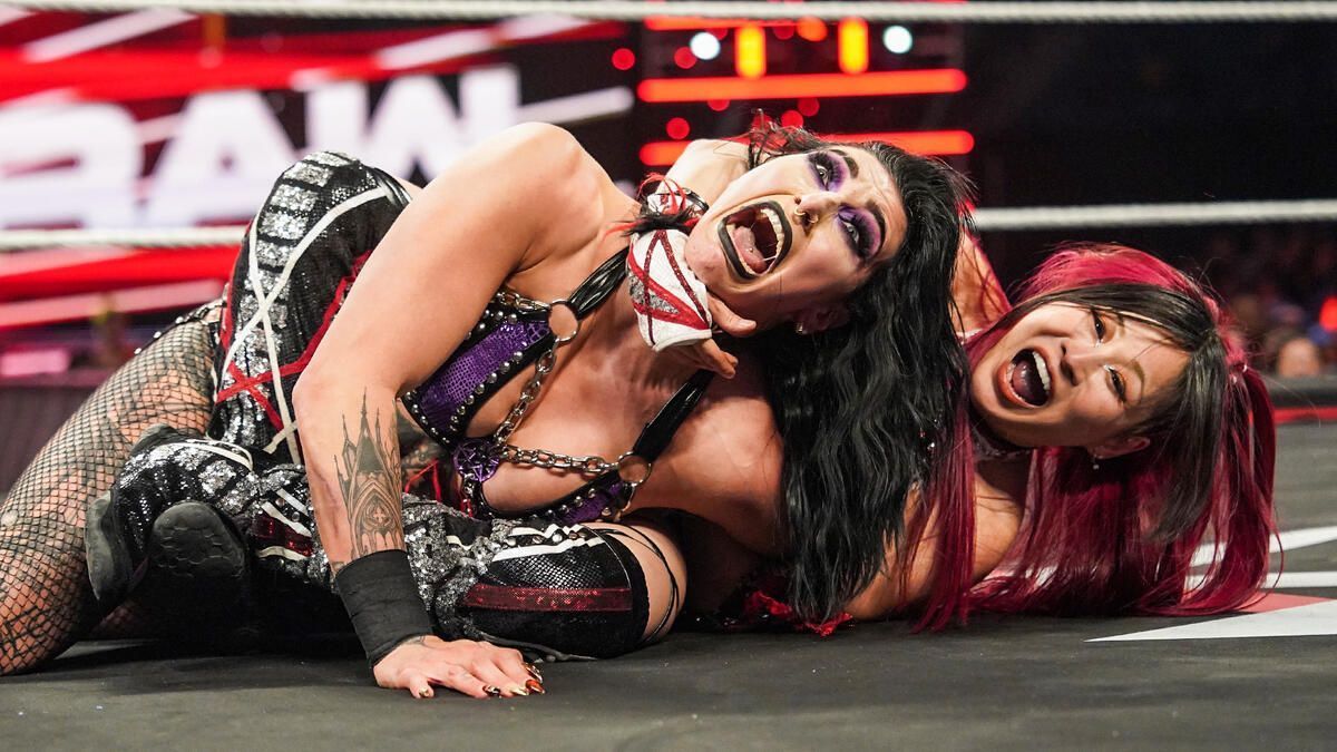 Rhea Ripley lost to Iyo Sky on RAW! (Image from WWE.com)