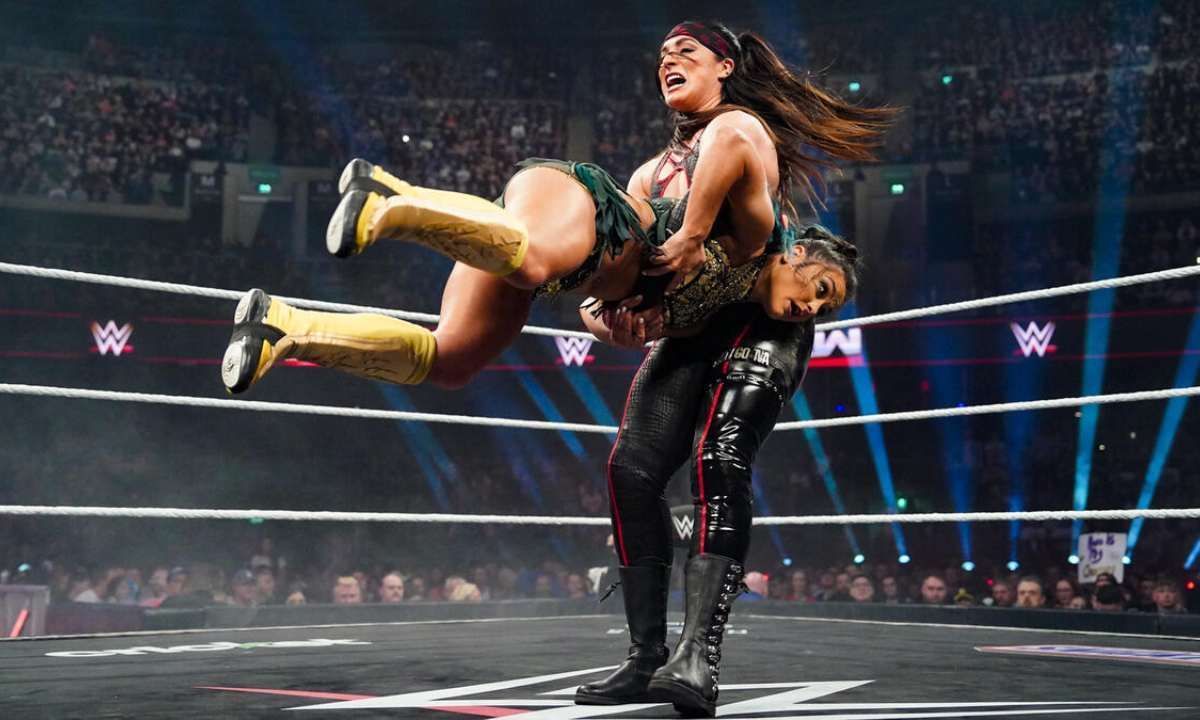 WWE superstar Raquel Rodriguez during her match against Lya Valkyria on RAW. Photo credit: WWE.com