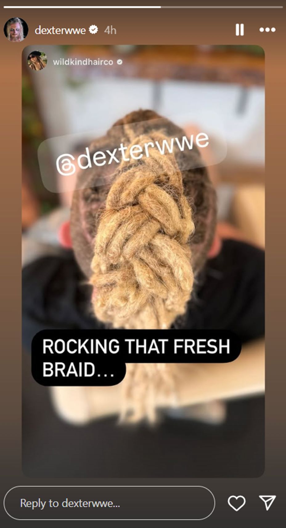 Dexter is ready to make his WWE return [Image credit: Lumis&#039; Instagram story]