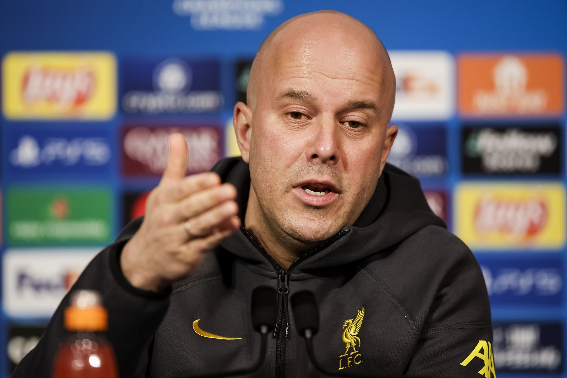 Liverpool FC Training Session And Press Conference - UEFA Champions League 2024/25 Round of 16 First Leg - Source: Getty