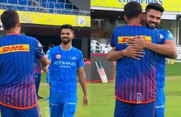 MI and CSK captains hug each other and catch up at the Chepauk Stadium ahead of their IPL 2025 match [Watch]
