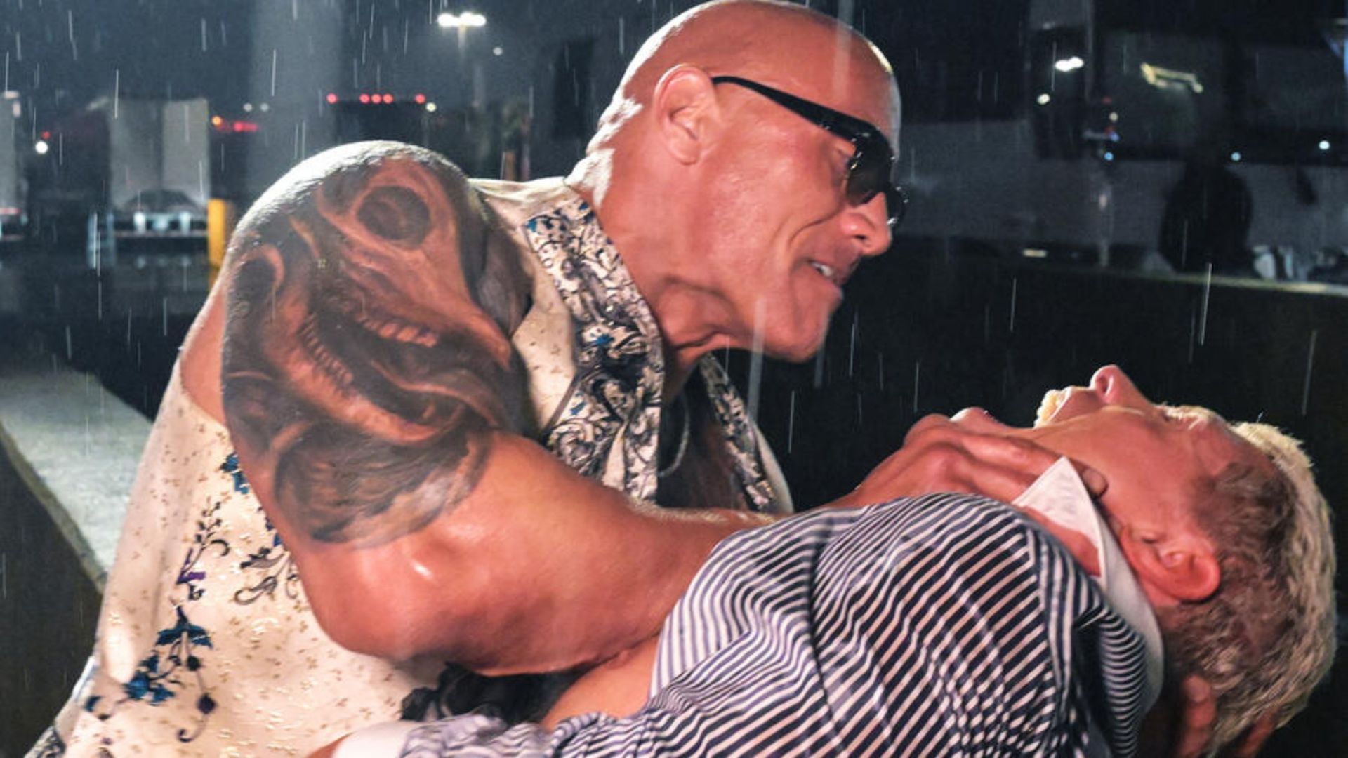 The Rock and Cody Rhodes are enemies on-screen (Image credit: WWE.com)