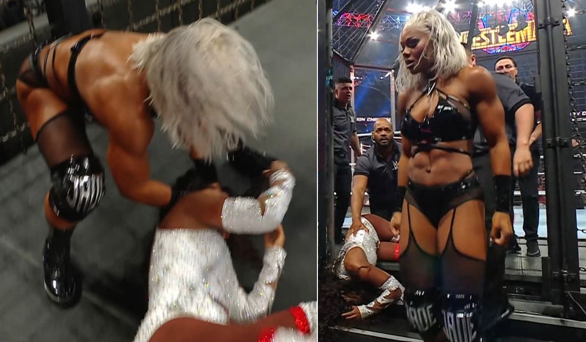 Jade Cargill destroyed Naomi at Elimination Chamber. [Image credits: WWE on X]