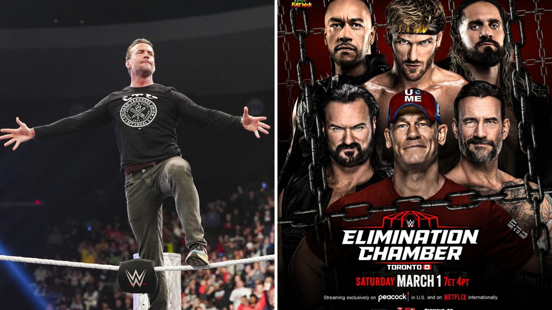 CM Punk has problems with two Elimination Chamber competitors [Image credits: WWE.com]