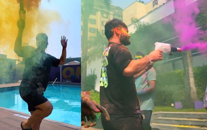 KKR's ₹13 crore batter dances joyfully while celebrating Holi ahead of IPL 2025 [Watch]