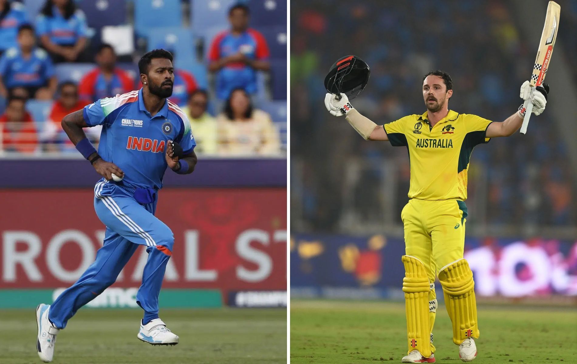 Hardik Pandya (left) had dismissed Travis Head twice in three ODI innings. (Pics: Getty Images)