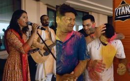 GT players celebrate Holi joyfully ahead of IPL 2025 [Watch]