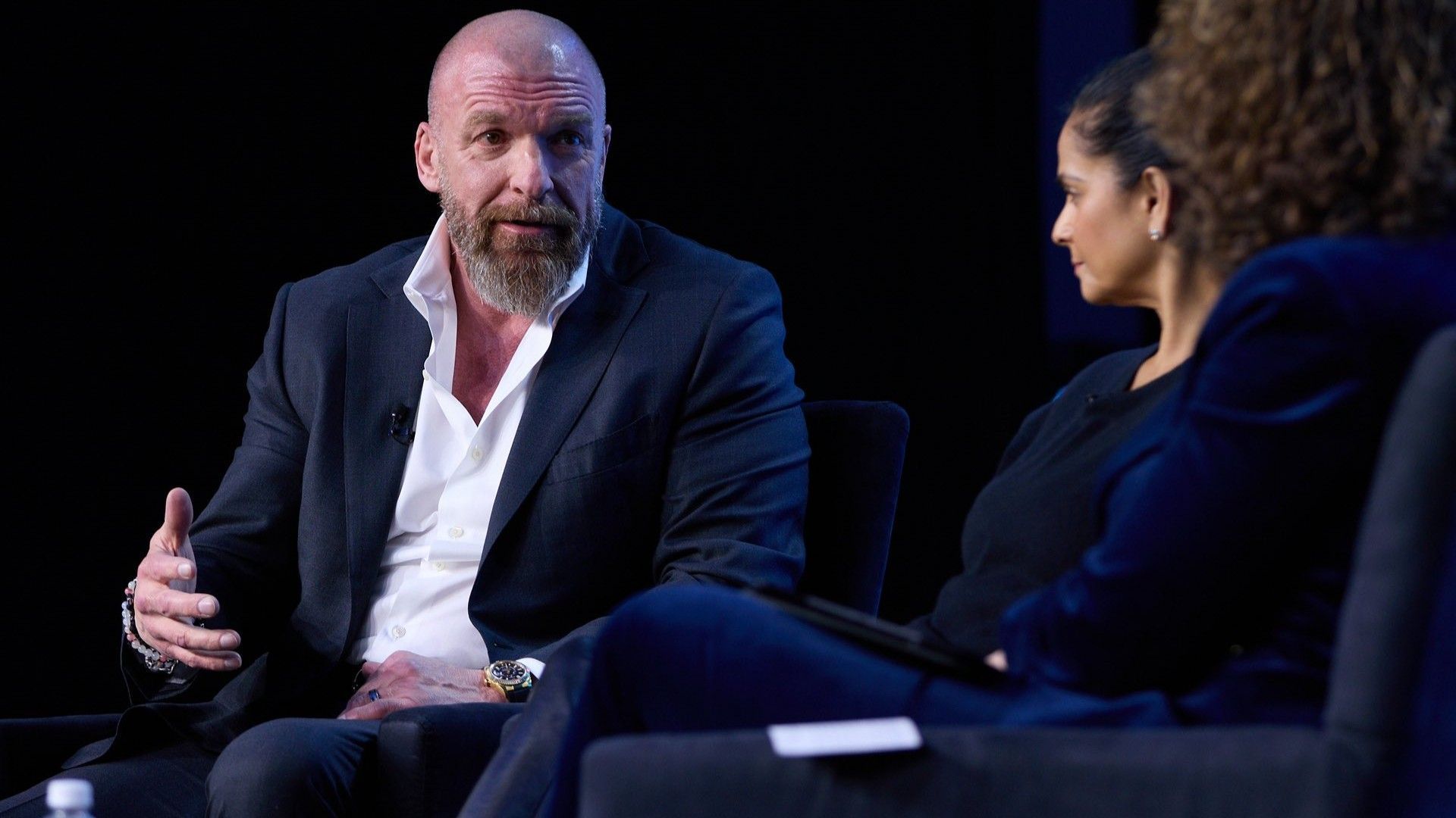 WWE Chief Content Officer Triple H speaks at conference