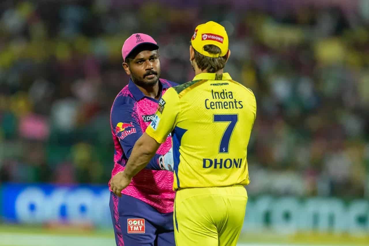 Sanju Samson and MS Dhoni (Image: IPLT20.com/BCCI)