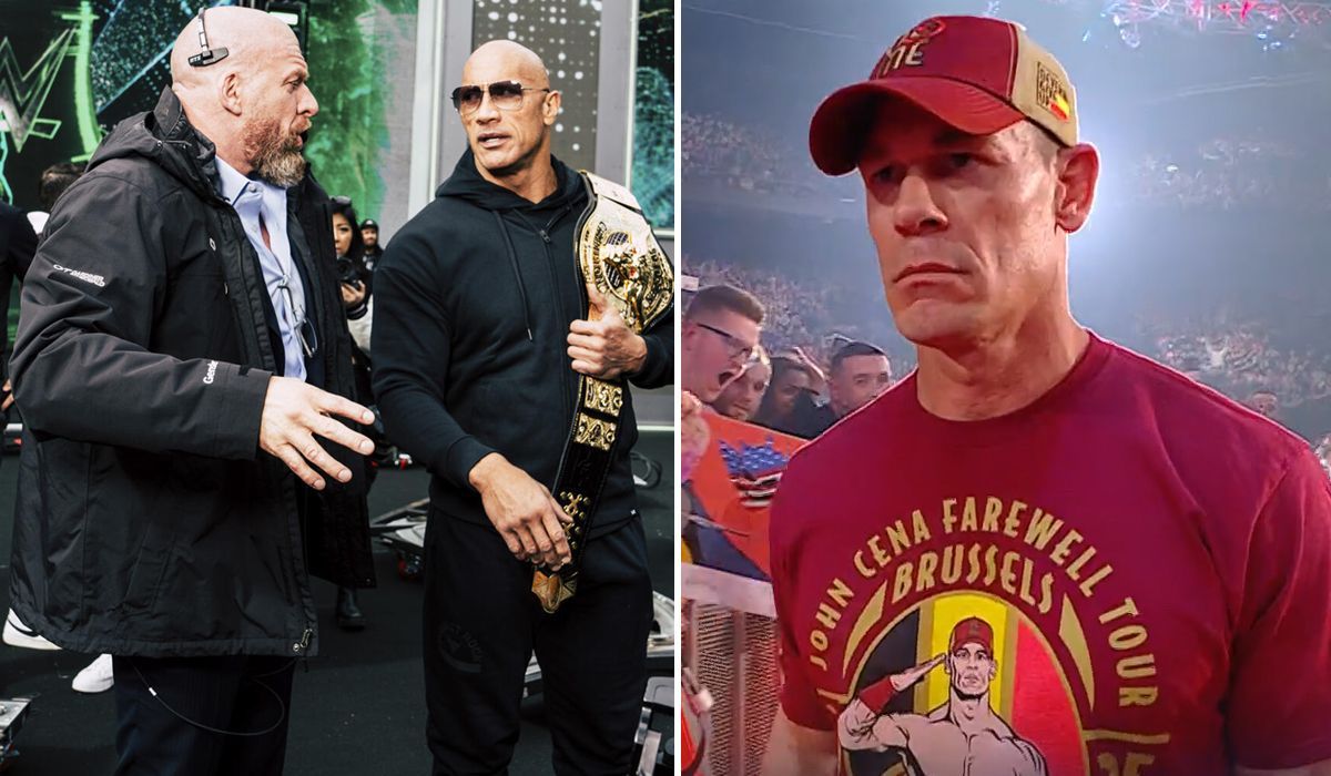 John Cena &amp; The Rock are part of an alliance since Elimination Chamber. [Image credits: WWE.com]