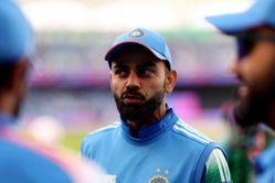 Virat Kohli spotted eating fruit in dressing room after getting out during IND vs NZ 2025 Champions Trophy clash [Watch]