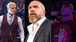 Triple H reacts to John Cena and Cody Rhodes' segment on WWE RAW after their heated exchange