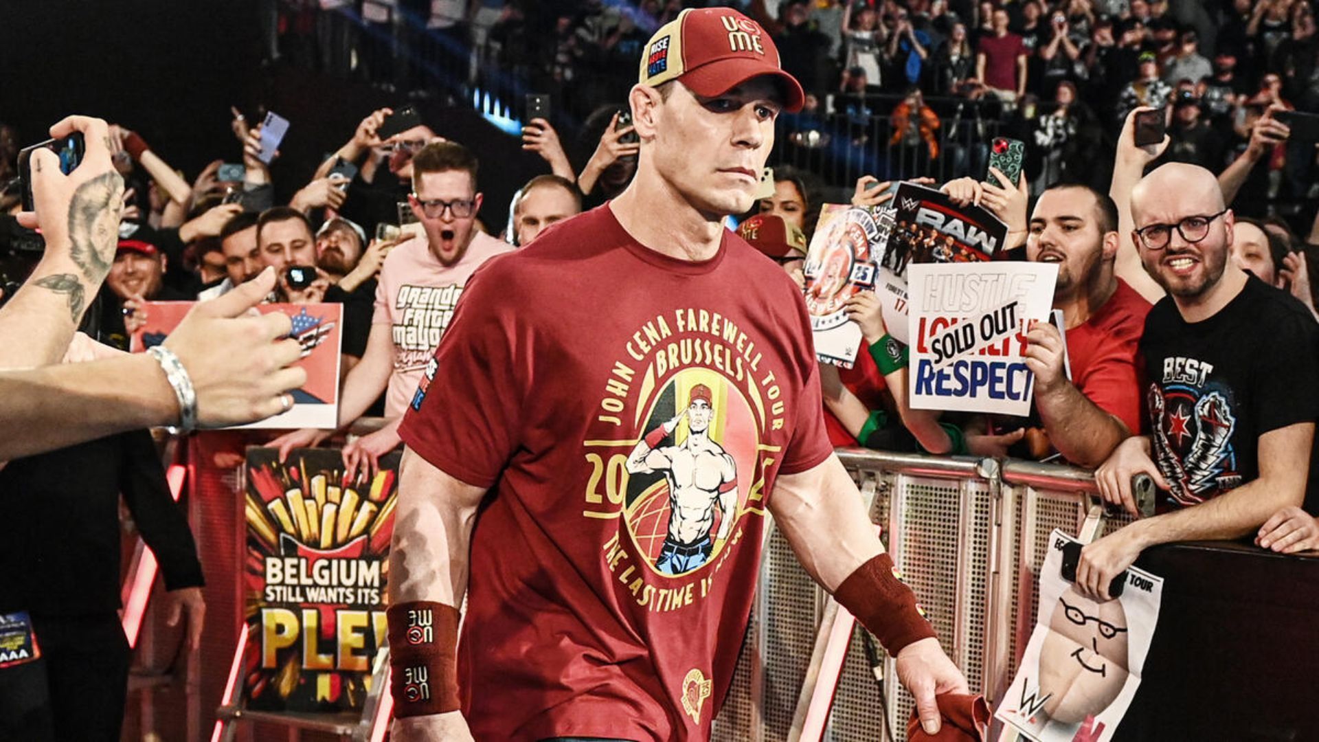 John Cena in Brussels, Belgium for RAW [WWE/Courtesy]