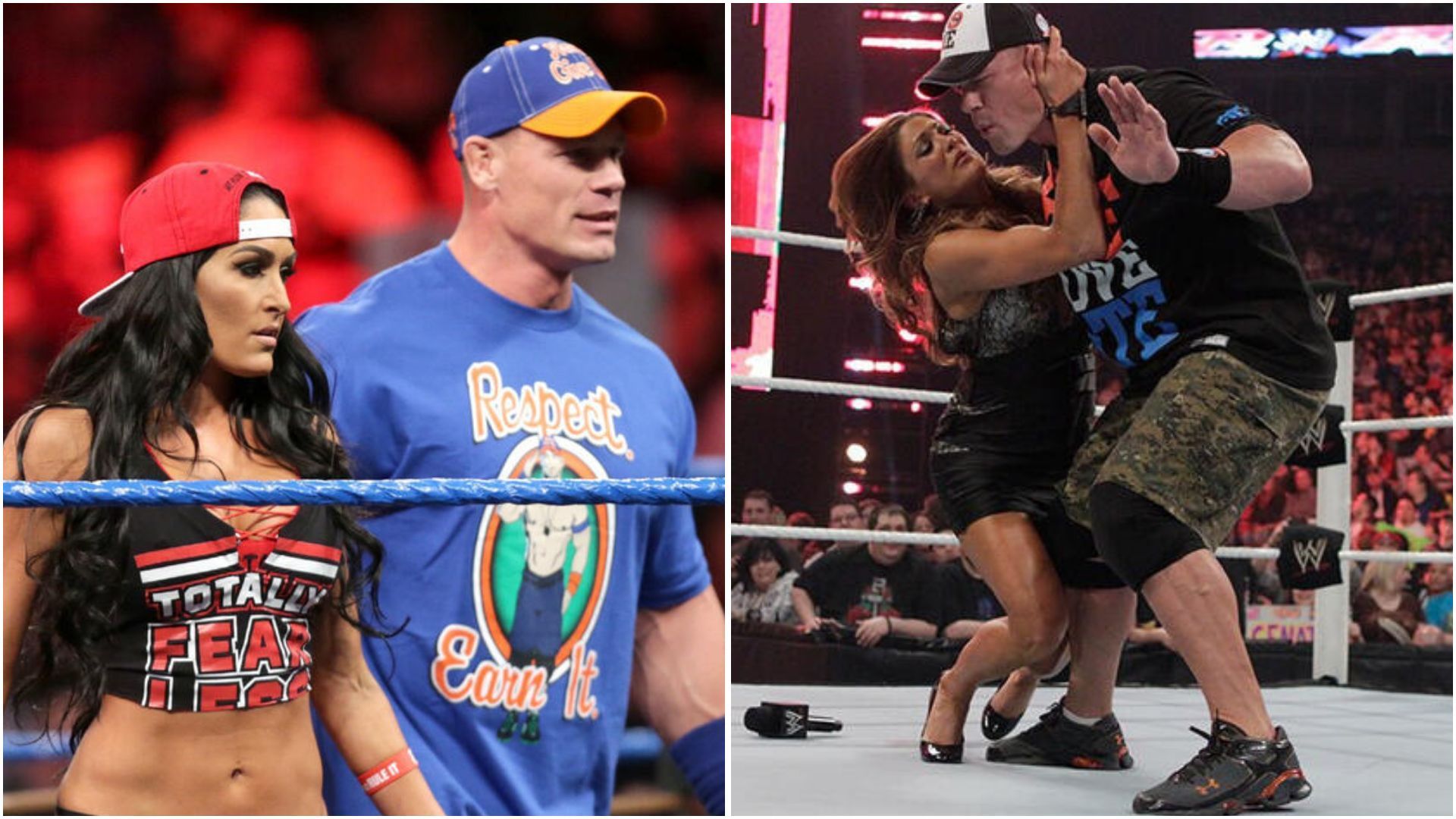 John Cena has dated several women on WWE TV and real-life. (Photos: WWE.com)