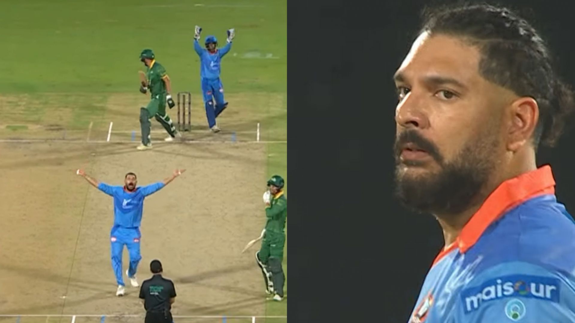 Yuvraj Singh bowled a brilliant spell (Image: X/imlt20official)