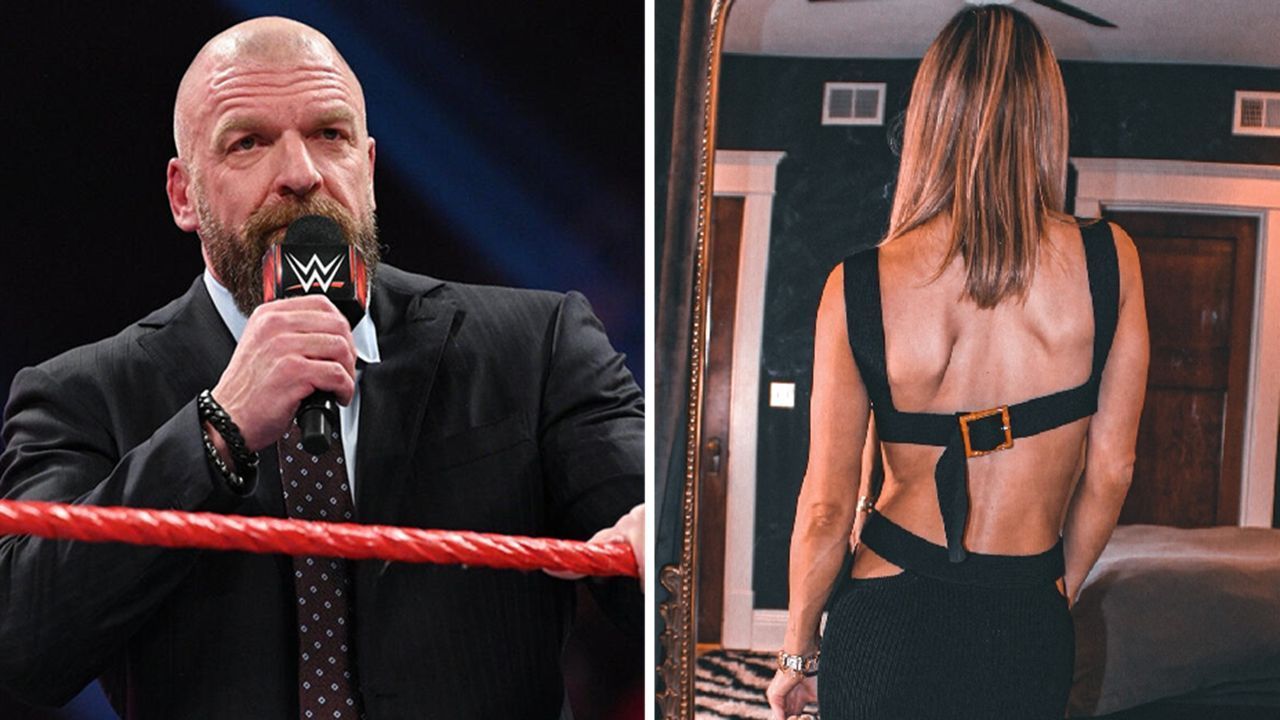 Triple H (left); the ex-WWE star (right) (via WWE