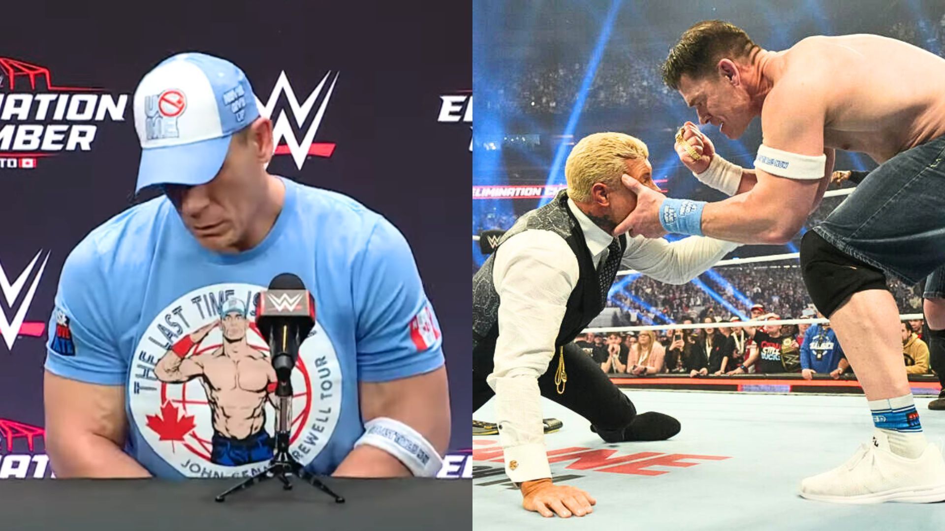 John Cena stunned the world at Elimination Chamber! [Images via WWE