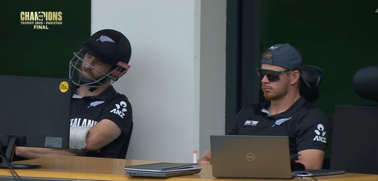 Kane Williamson caught snoozing on the camera. [Screengrab JioHotstar]