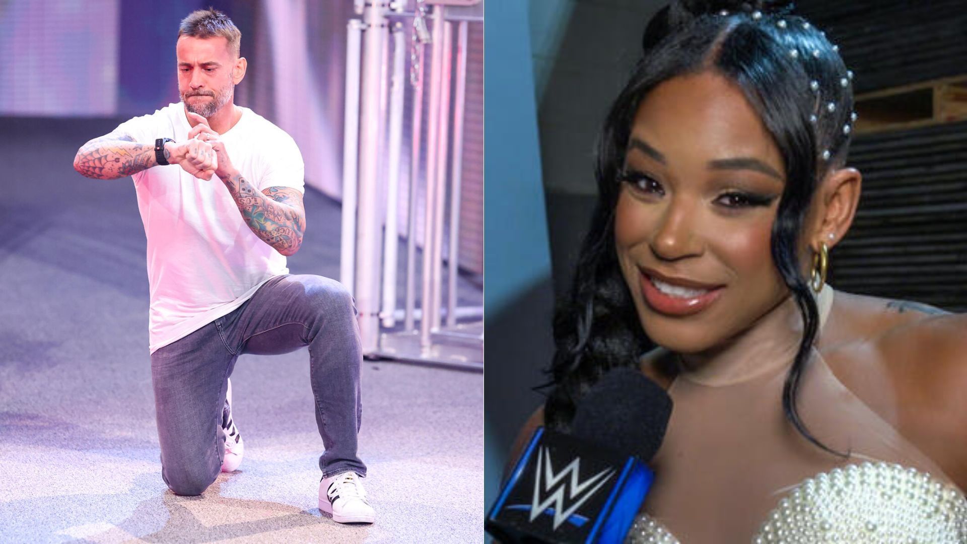 CM Punk (left); Bianca Belair (right) [Image Credits: wwe.com]