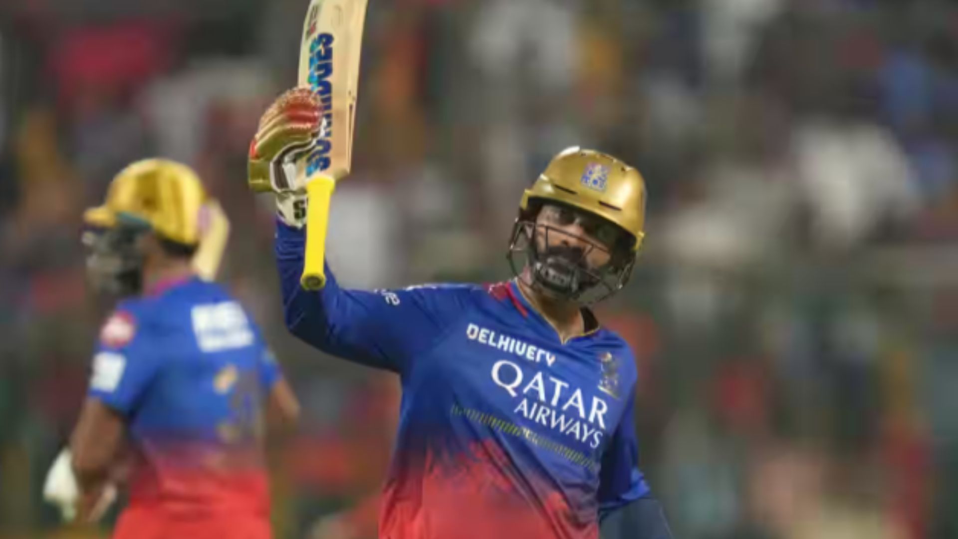 Dinesh Karthik leaves the field after scoring an exhilerating 83 off 35 deliveries against SRH in IPL 2024. Source: IPL