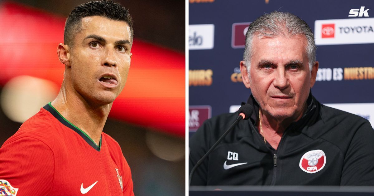 Cristiano Ronaldo (left) and Carlos Queiroz (right)