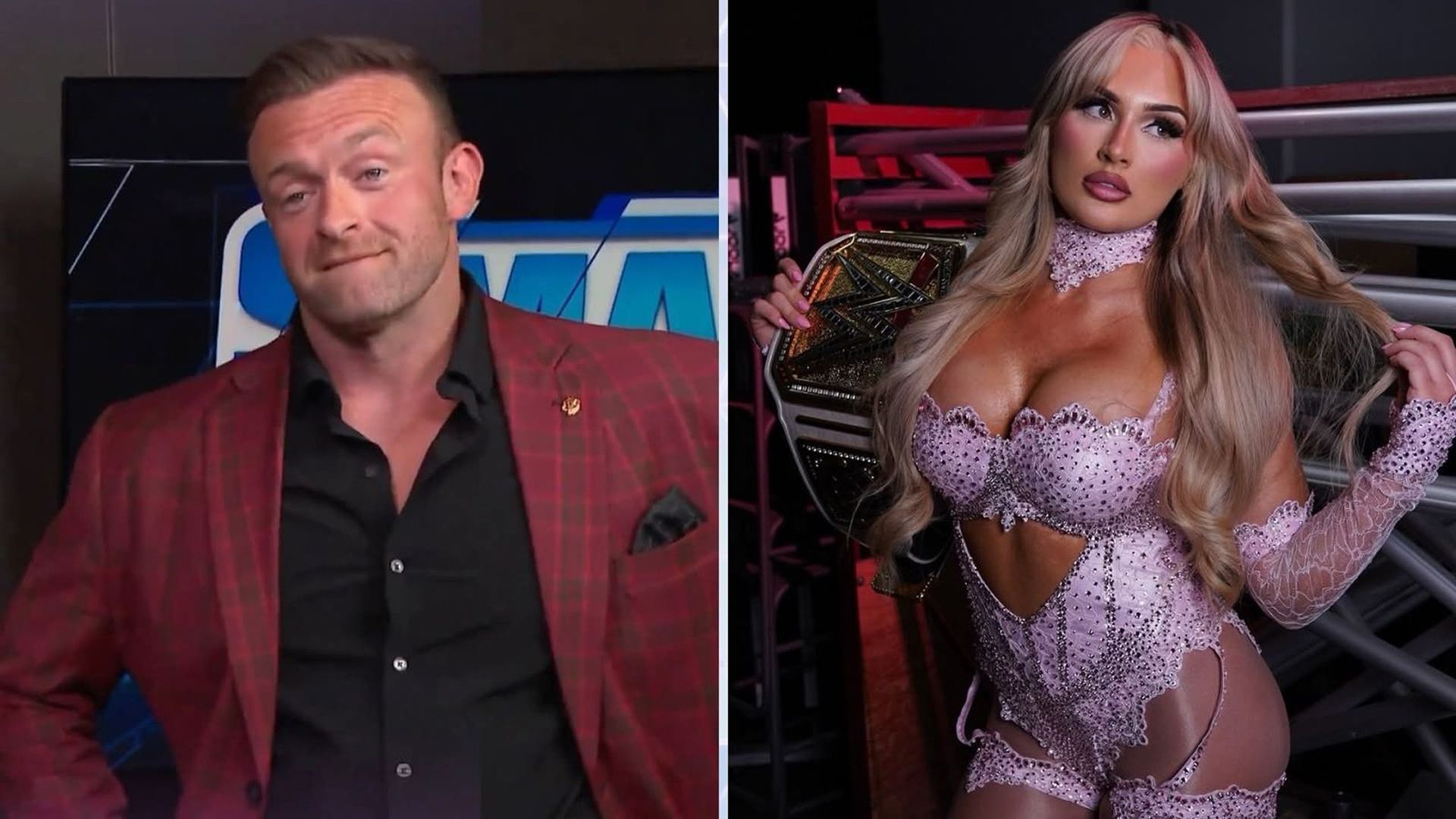 Nick Aldis and Tiffany Stratton