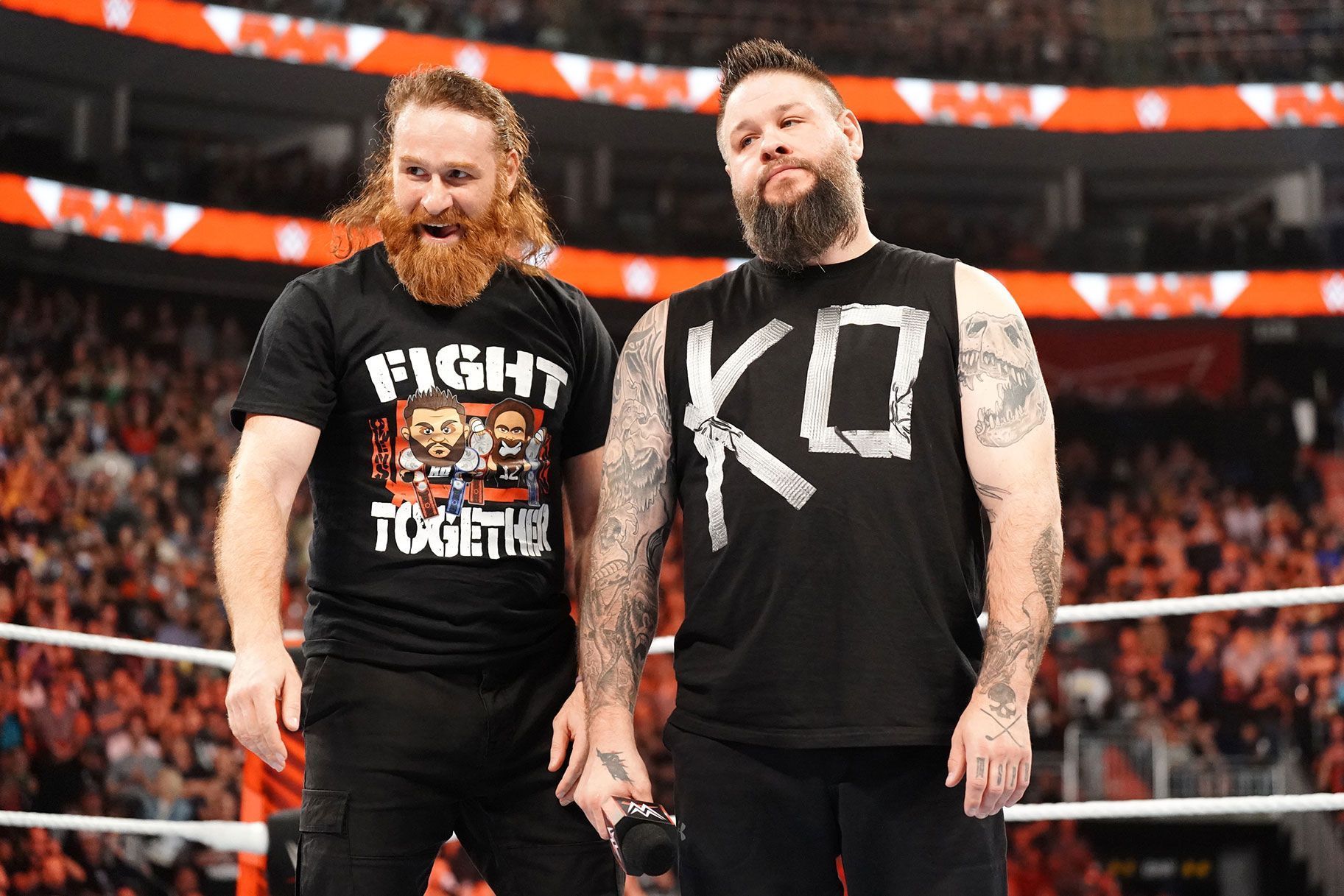 Kevin Owens and Sami Zayn have some heat (image via USA)