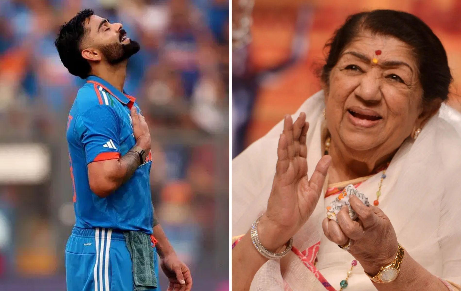 Lata Mangeshkar (right) passed away on February 6, 2022. (Pics: Getty Images).