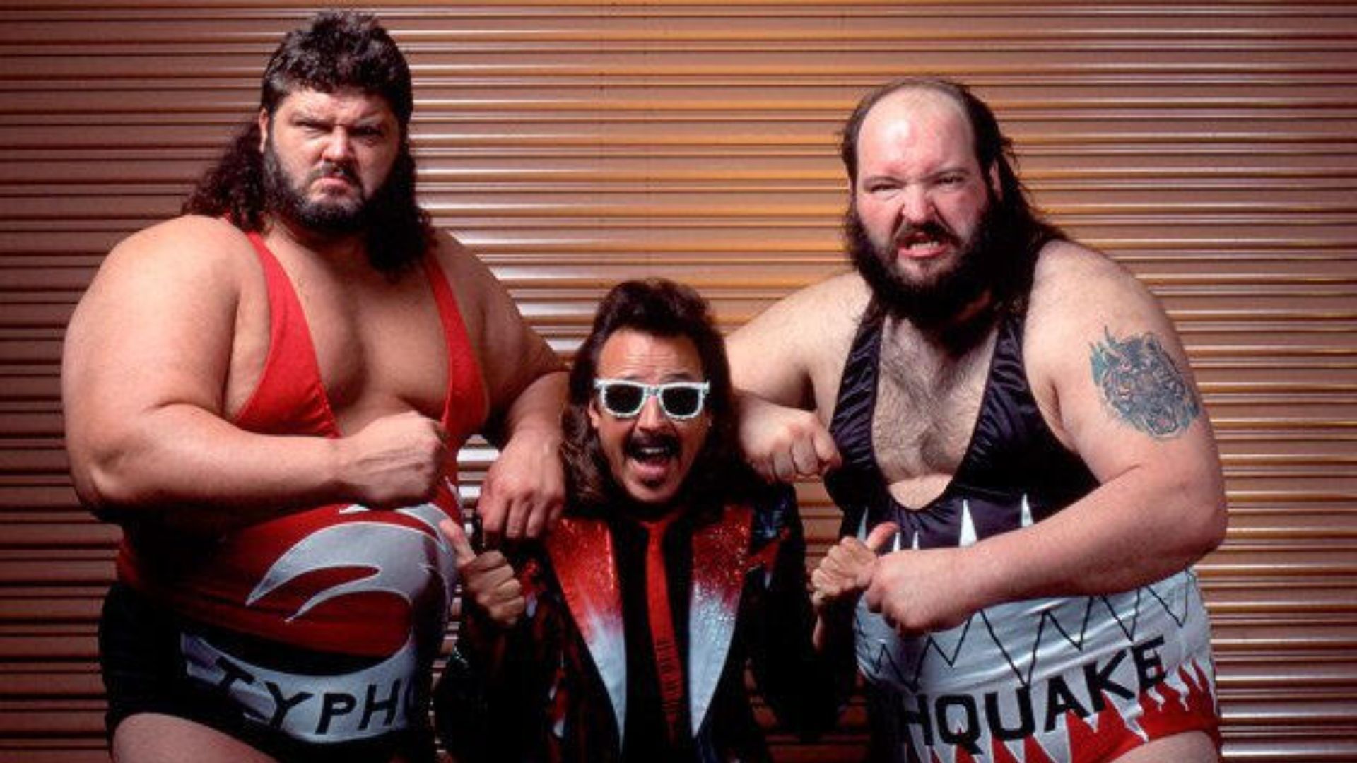 Left to right: Typhoon, Jimmy Hart, Earthquake [Image Credit: wwe.com]