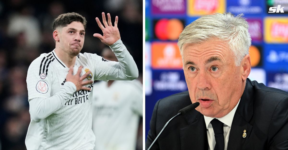 Federico Valverde (left) and Carlo Ancelotti