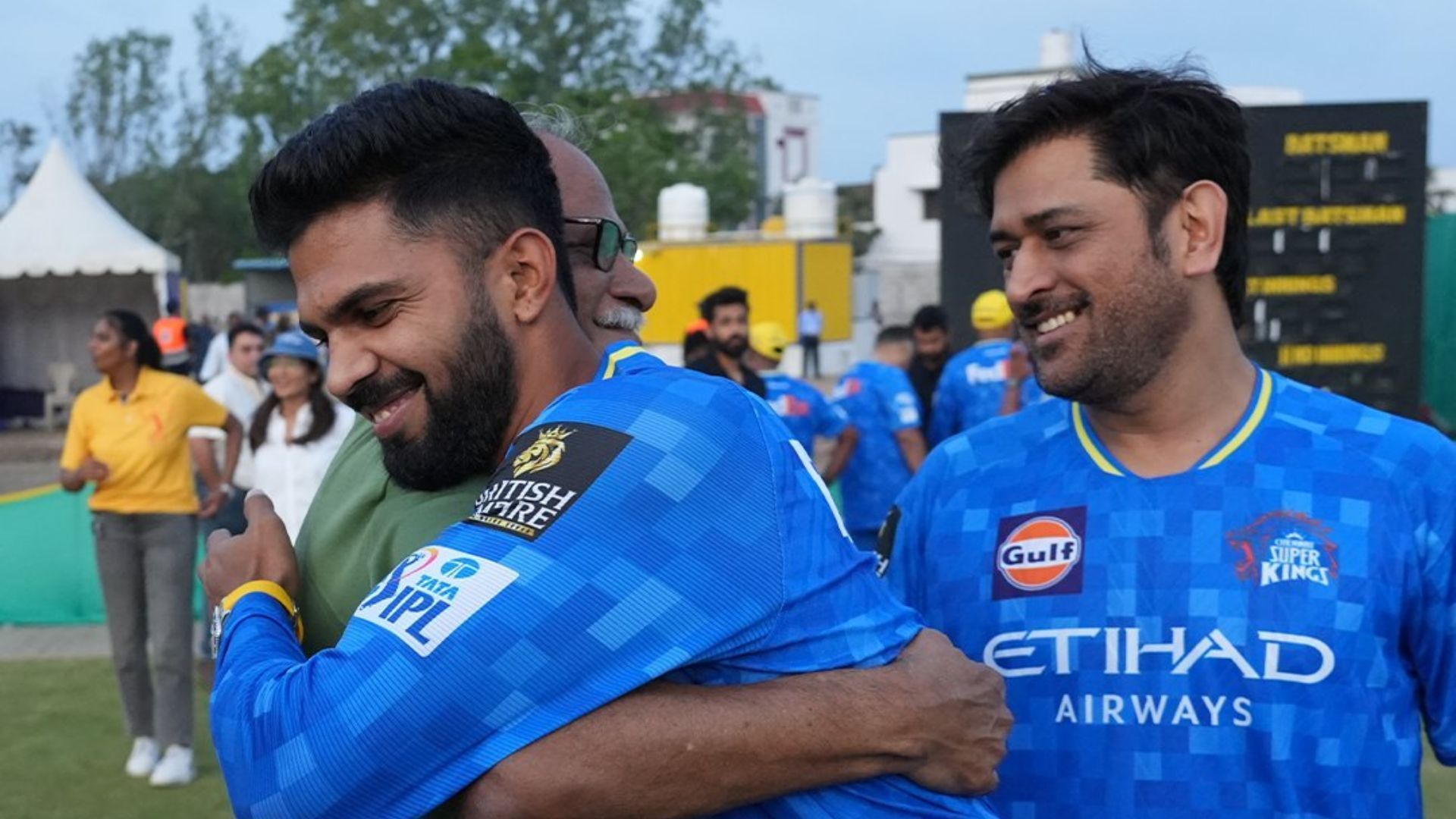 Ruturaj Gaikwad and MS Dhoni at CSK