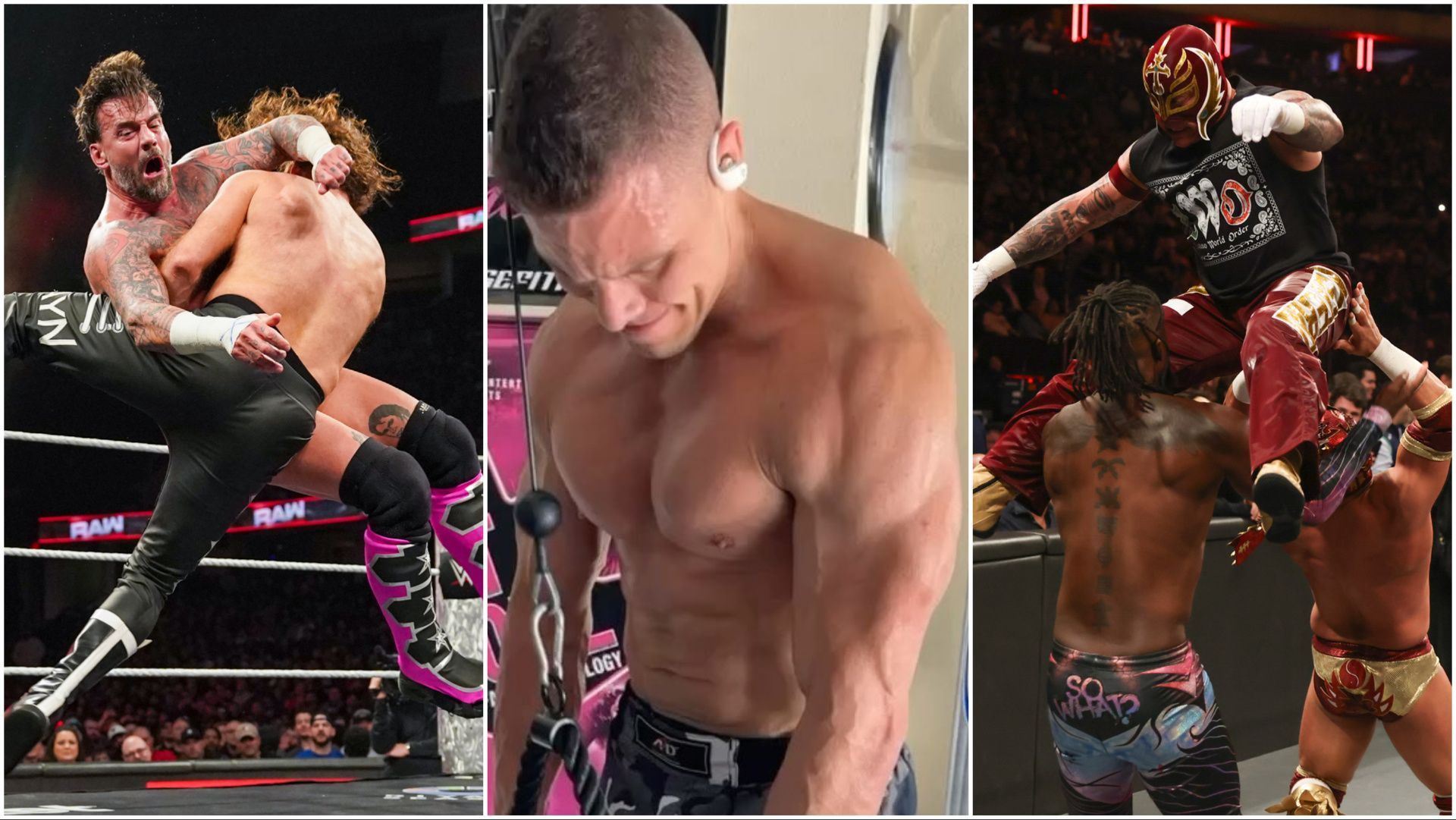 WWE Legends CM Punk, Tyson Kidd, and Rey Mysterio