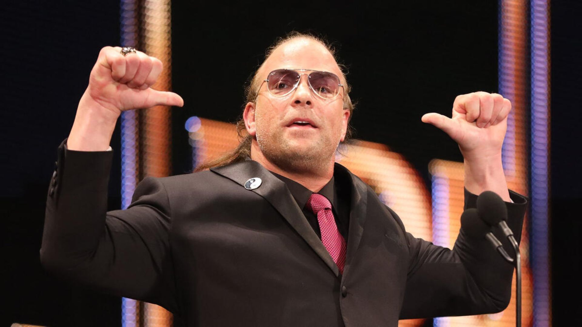 Rob Van Dam at his Hall of Fame induction [WWE/Courtesy]