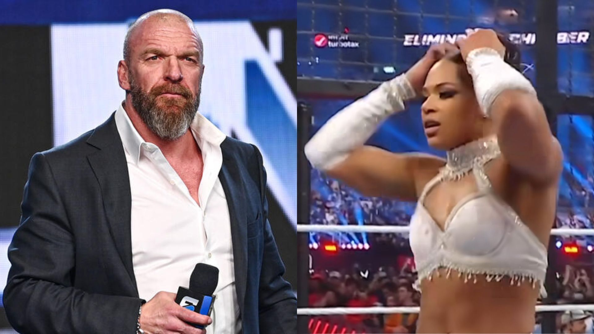 Triple H, Bianca Belair (Image Credits: WWE.com and WWE on Instagram)