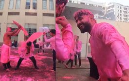 Riyan Parag shows off his dance moves as Rajasthan Royals players celebrate Holi ahead of IPL 2025 [Watch]