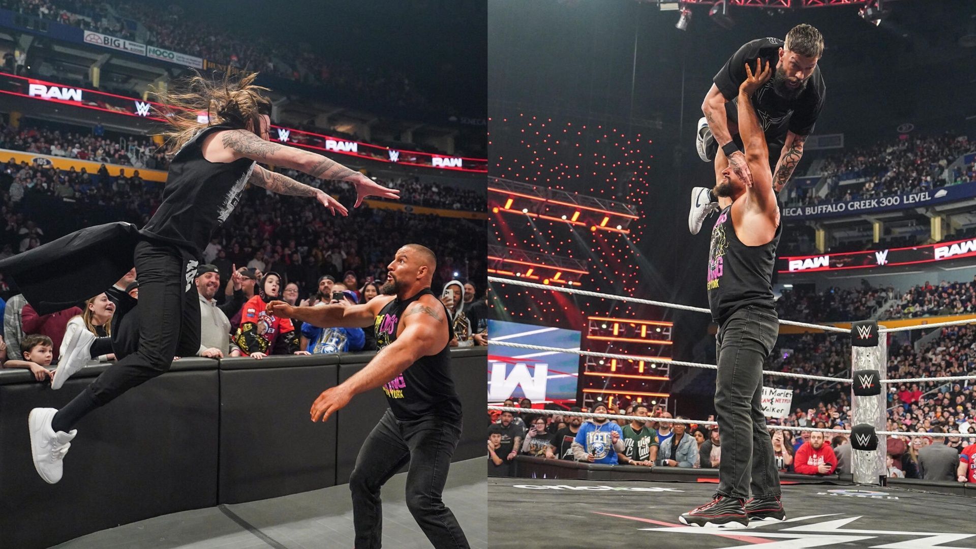 Bron Breakker battles The Judgment Day on RAW (Images via WWE.com).