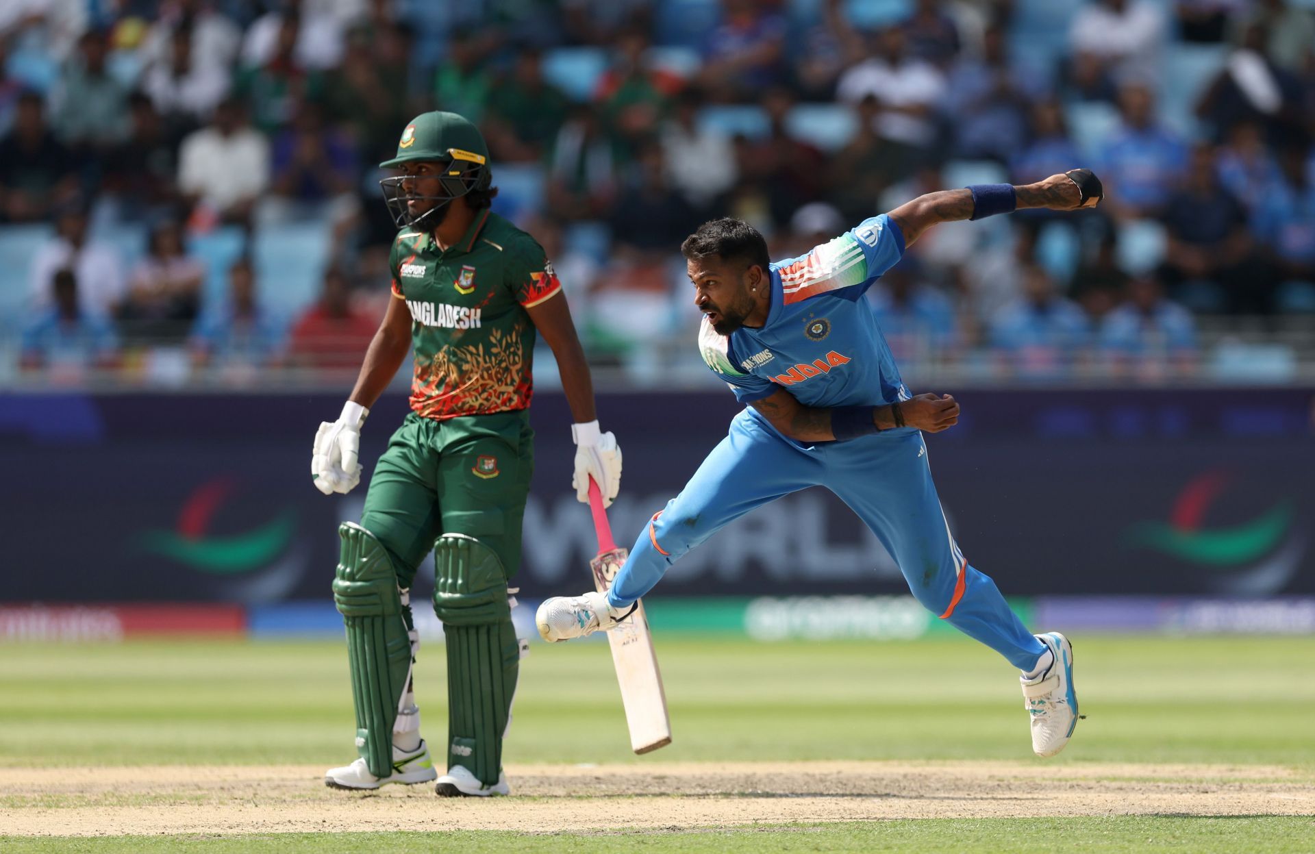 Hardik Pandya picked up crucial wickets for India at different stages in the innings [Credit: Getty]