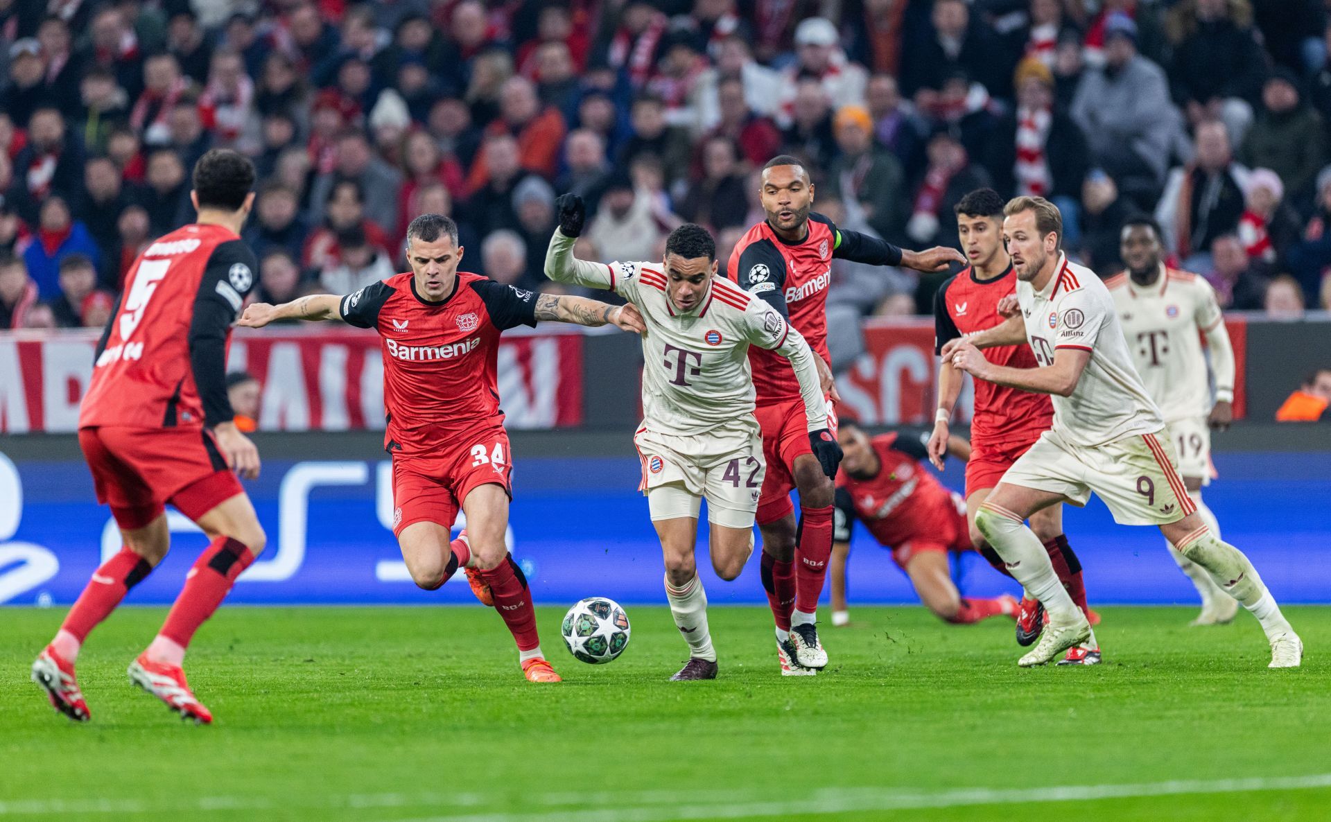 FC Bayern M&uuml;nchen v Bayer 04 Leverkusen - UEFA Champions League 2024/25 Round of 16 First Leg - Source: Getty