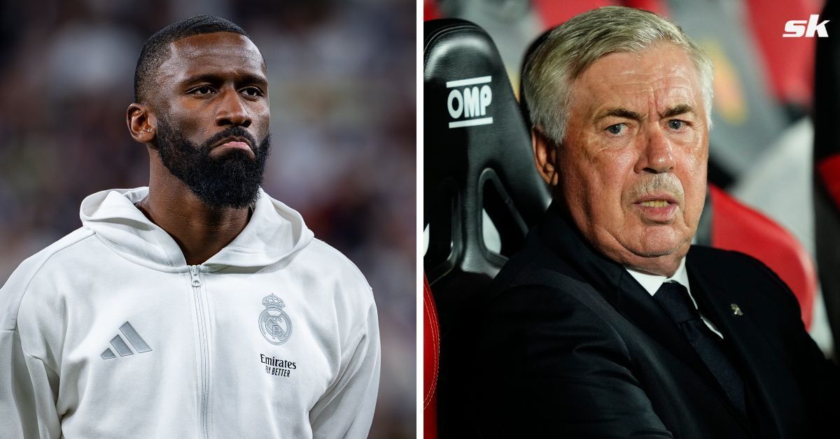 L to R: Antonio Rudiger and Carlo Ancelotti (All images sourced from Getty)