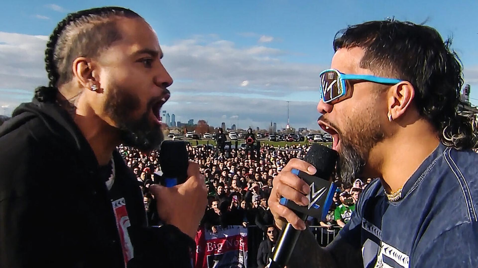 Jimmy and Jey Uso at WrestleMania XL [WWE/Courtesy]